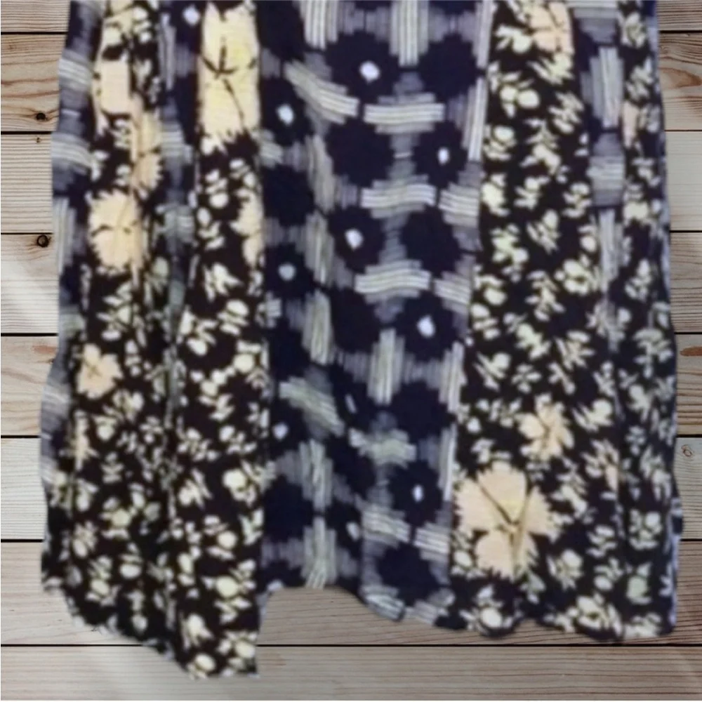 MaEVe Floral Panel Indigia Swing Midi Dress Anthropologie Small VGUC - Picture 10 of 16